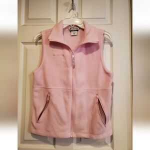 Youth Girls Pink Columbia Zip Up Vest- Size 14/16. Gently Used.